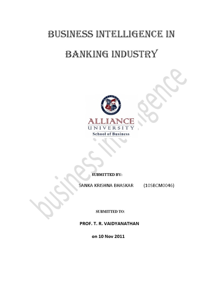 Business Intelligence in Banking Sector | PDF | Business Intelligence ...