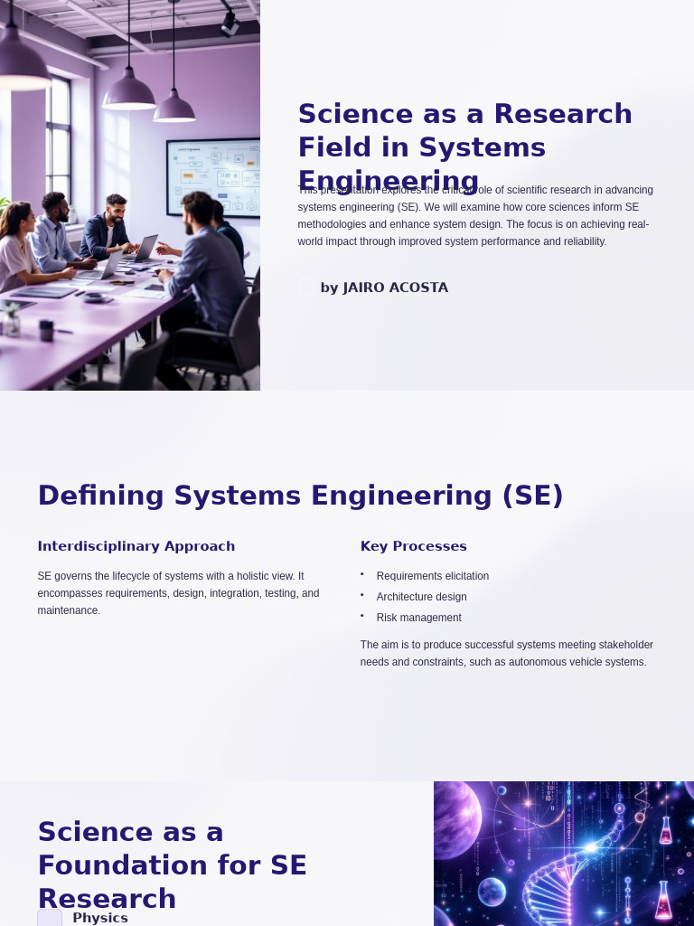 Science's Role in Systems Engineering | PDF | Systems Engineering ...