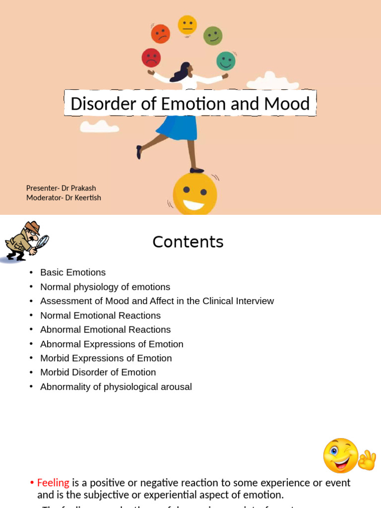 Disorder of Emotion and Mood | PDF | Anxiety | Emotions