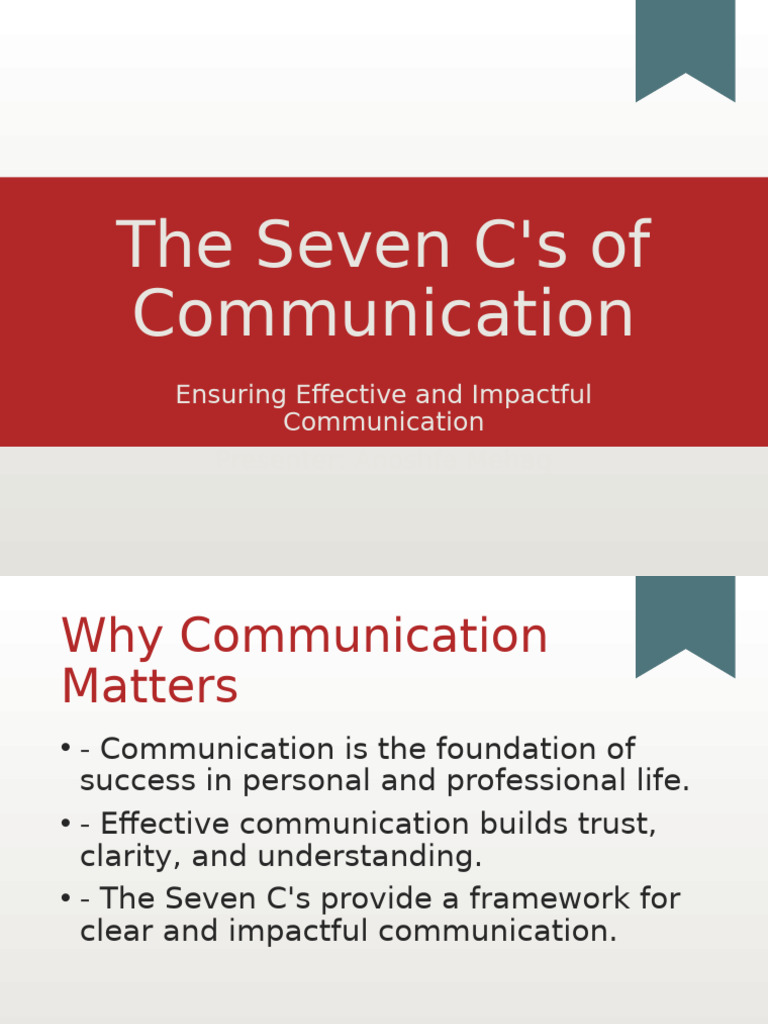 Seven Cs of Communication | PDF