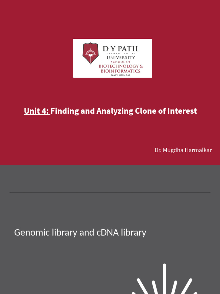 Analyzing Gene Libraries and Clones | PDF | Molecular Cloning ...
