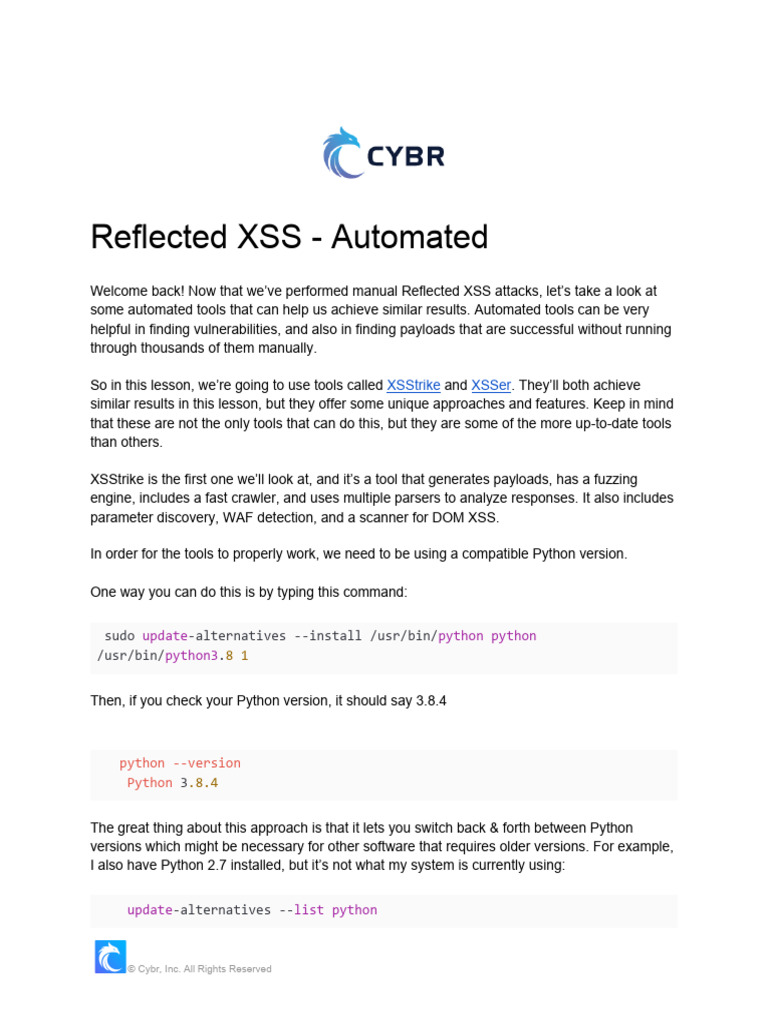 Reflected XSS - Automated Attacks | PDF | Http Cookie | Computing