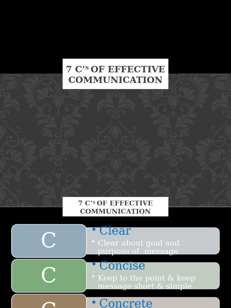 7 C's of Effective Communication | PDF