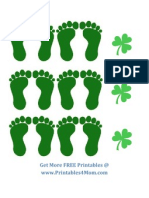 Printable Leprechaun Feet and Clovers - St. Patrick's Day