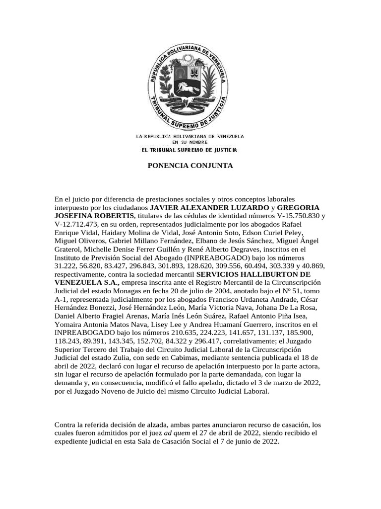 Juicio Laboral: Casación y Mediación | PDF | Judicaturas | Salario