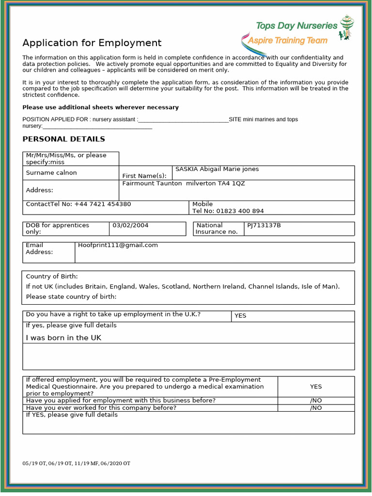 Application For Employment | PDF | Criminal Record | Justice
