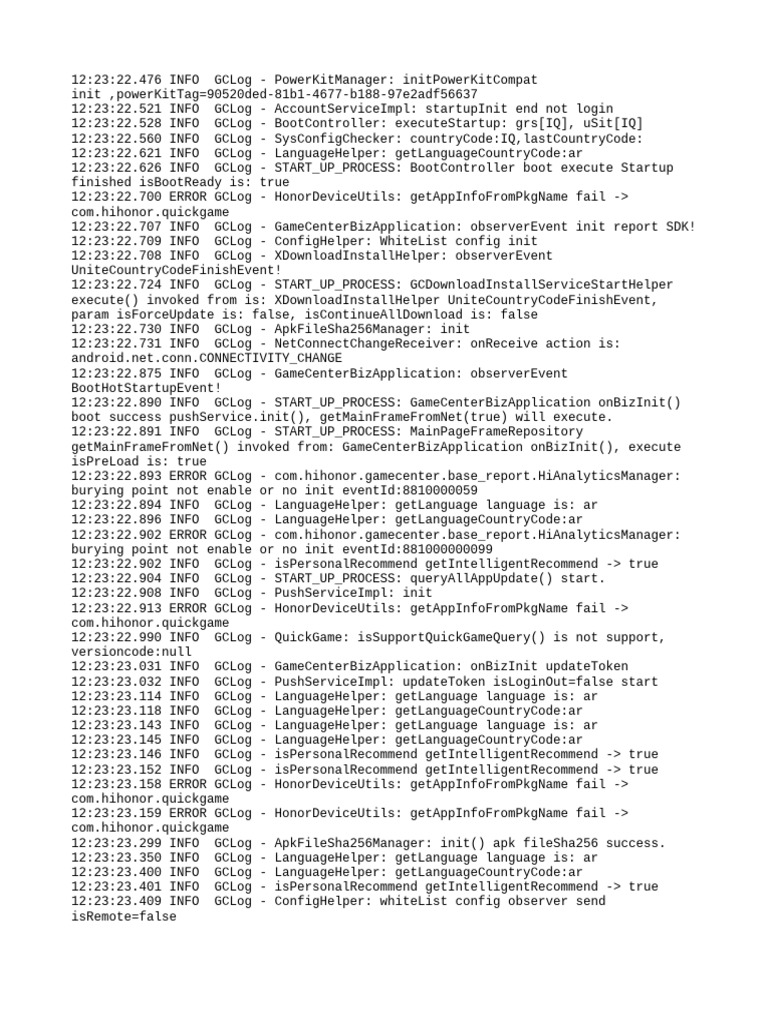 Game Center Application Startup Log | PDF | Computer Science | Computer ...