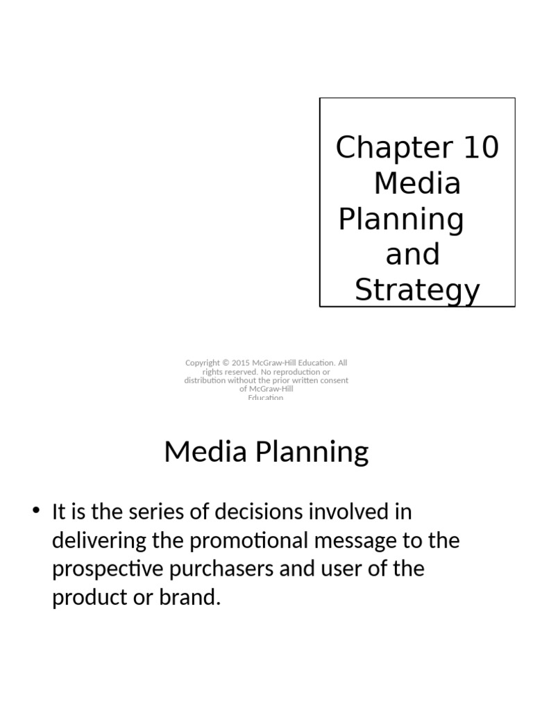 Media Planning and Strategy | PDF | Marketing | Advertising