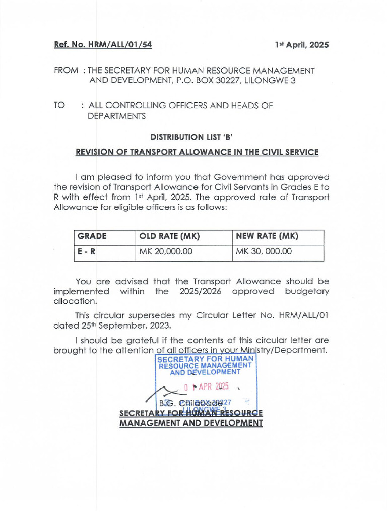 Transport Allowance 2025 - 250408 - 083348 | PDF