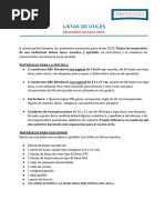 Materiales Escolares 2024 por Grado | PDF | Lápiz | Cuaderno