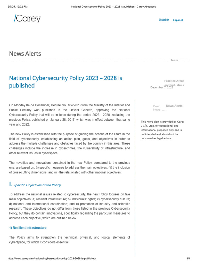 National Cybersecurity Policy 2023-2028 | PDF | Computer Security ...