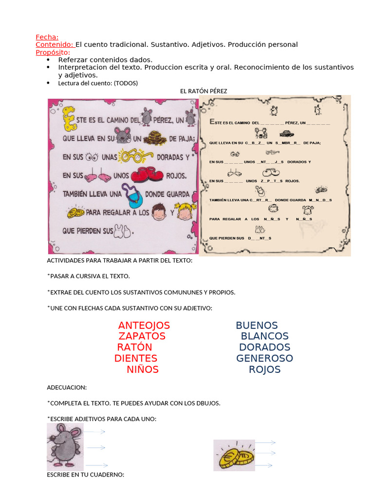 Actividades de Lectura y Escritura Infantil | PDF | Blanco como la nieve