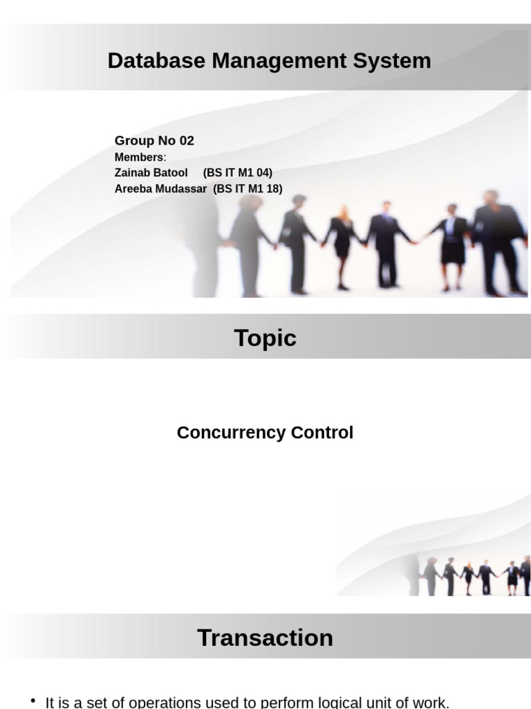 Concurrency Control in Database Systems | PDF | Database Transaction ...