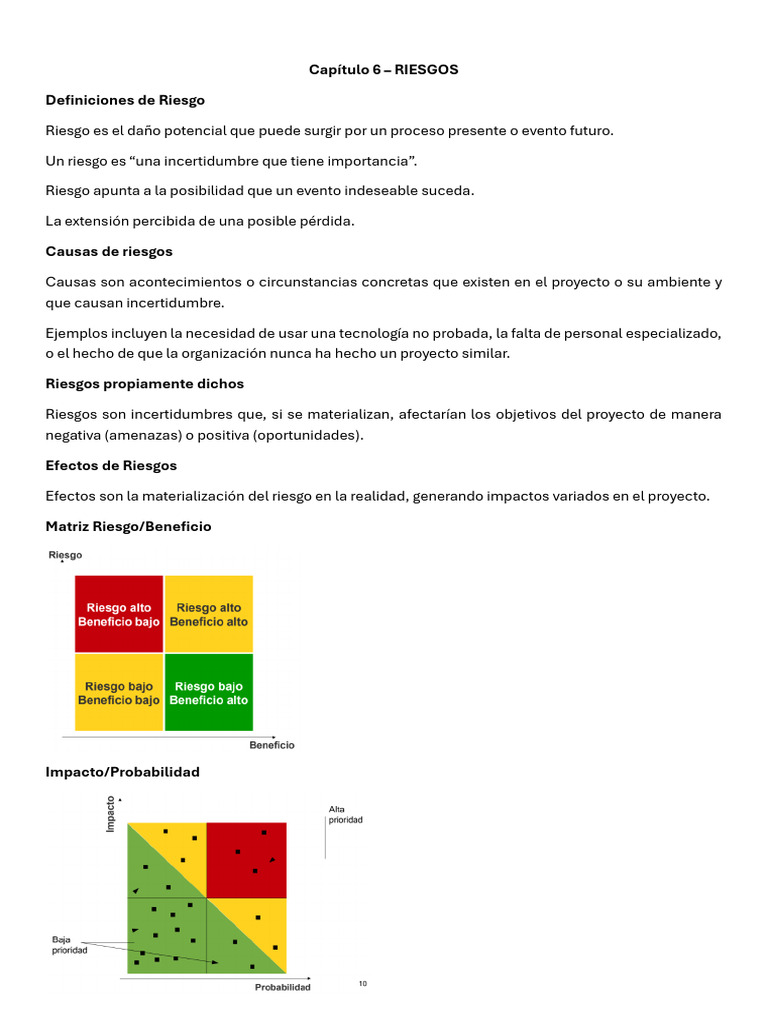Análisis y Tipos de Riesgos en Proyectos | PDF | Prima de riesgo ...