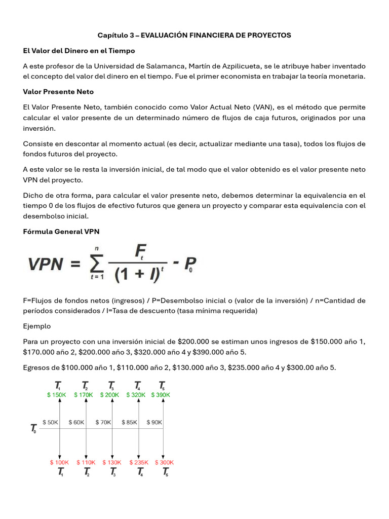 Valor Presente Neto en Proyectos | PDF | Tasa interna de retorno ...