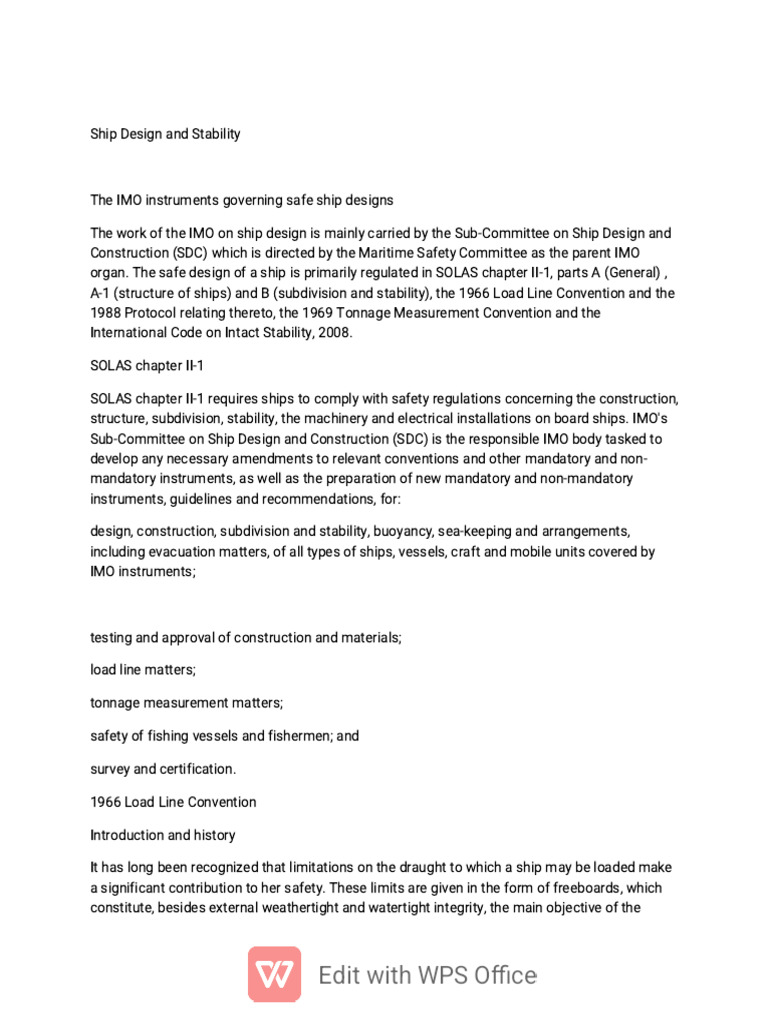 Ship Design Standards and Regulations | PDF | Ships | Shipping