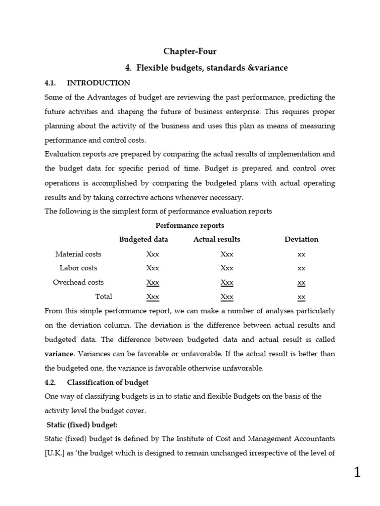 Flexible Budget and Variance Analysis | PDF | Labour Economics | Budget