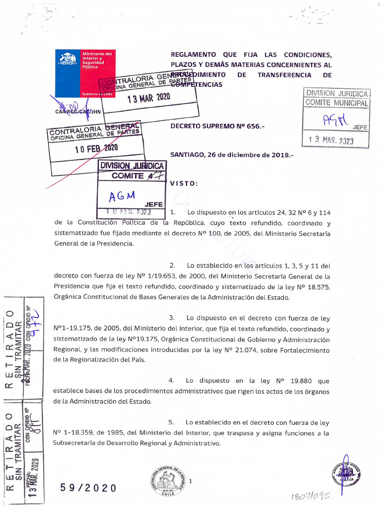Informe de Tomado Razón - 07/09/2020 | PDF