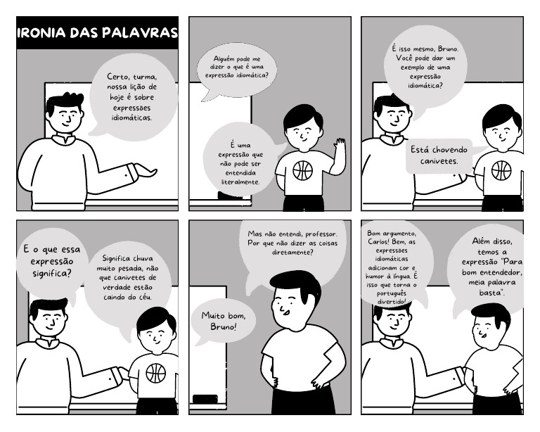 Tirinha Ironia Das Palavras | PDF