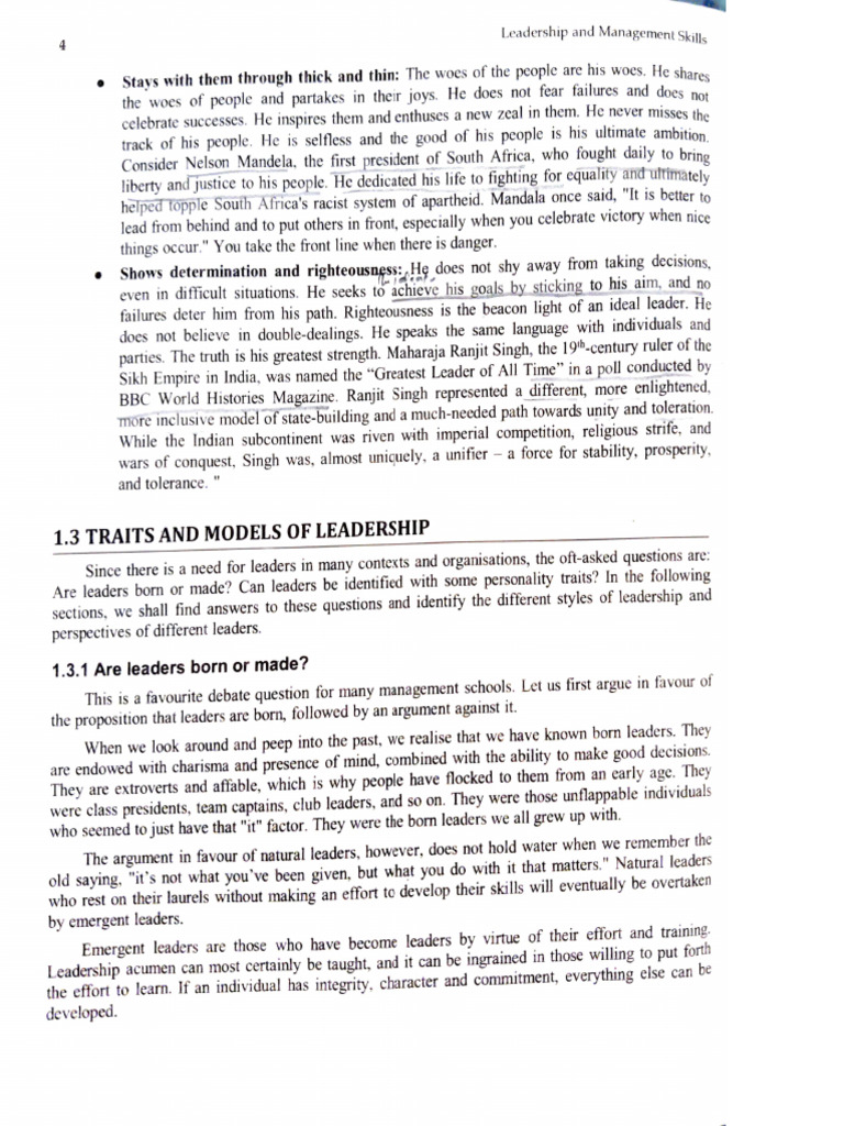 Leadership and Management Skills - 1 | PDF