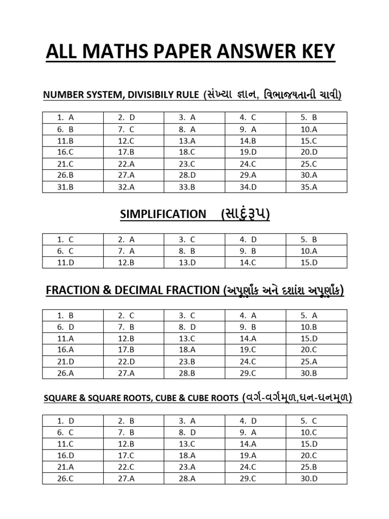 Maths Answer - 250402 - 123822 | PDF | Mathematical Objects | Numbers