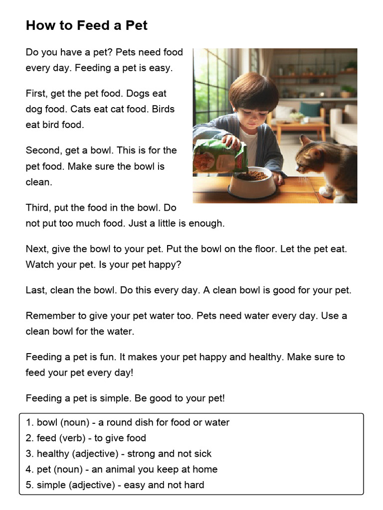 4 How to Feed a Pet | PDF
