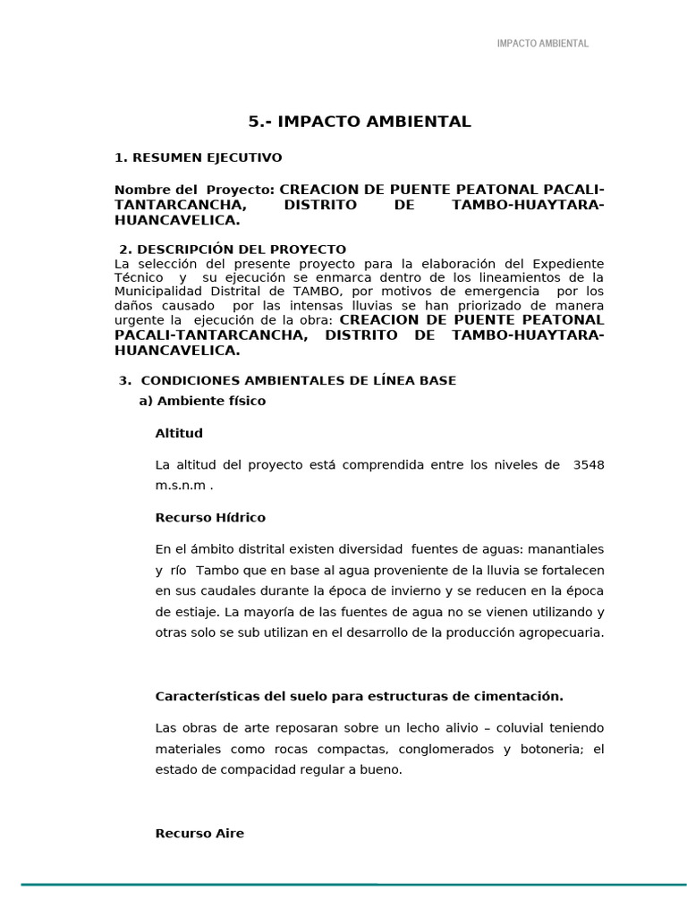 Impacto Ambiental | PDF | Entorno natural | Agua