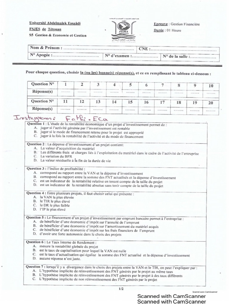 Examen s5 | PDF
