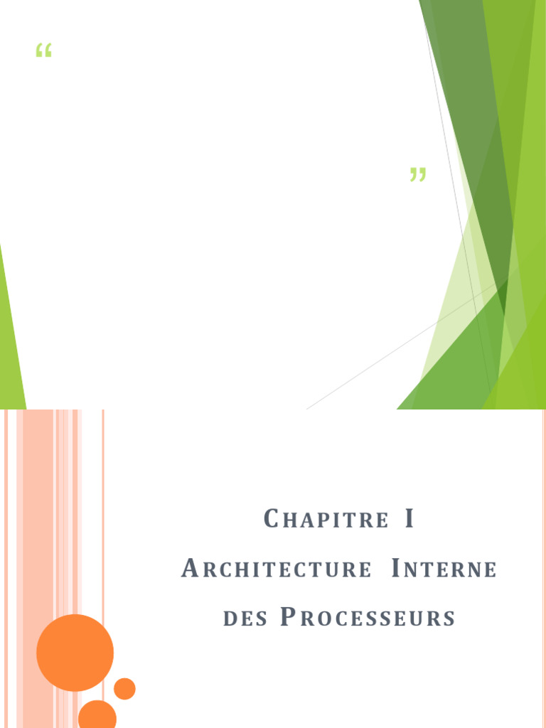 Architecture des Processeurs et Instructions | PDF | Programme ...