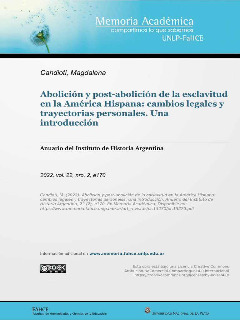 Abolición de la esclavitud en Hispanoamérica | PDF | Abolicionismo ...