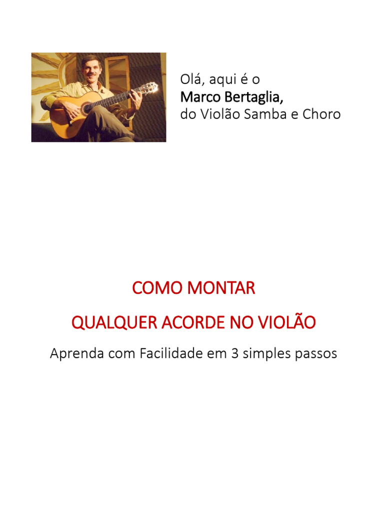 Como Montar Acordes No Violao Pdf Pdf Acorde Música Violão Clássico