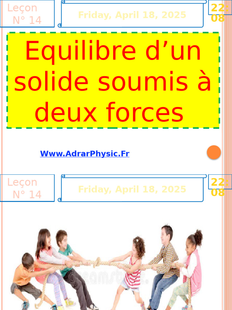 Équilibre d'un solide sous forces | PDF | Physique | Mécanique
