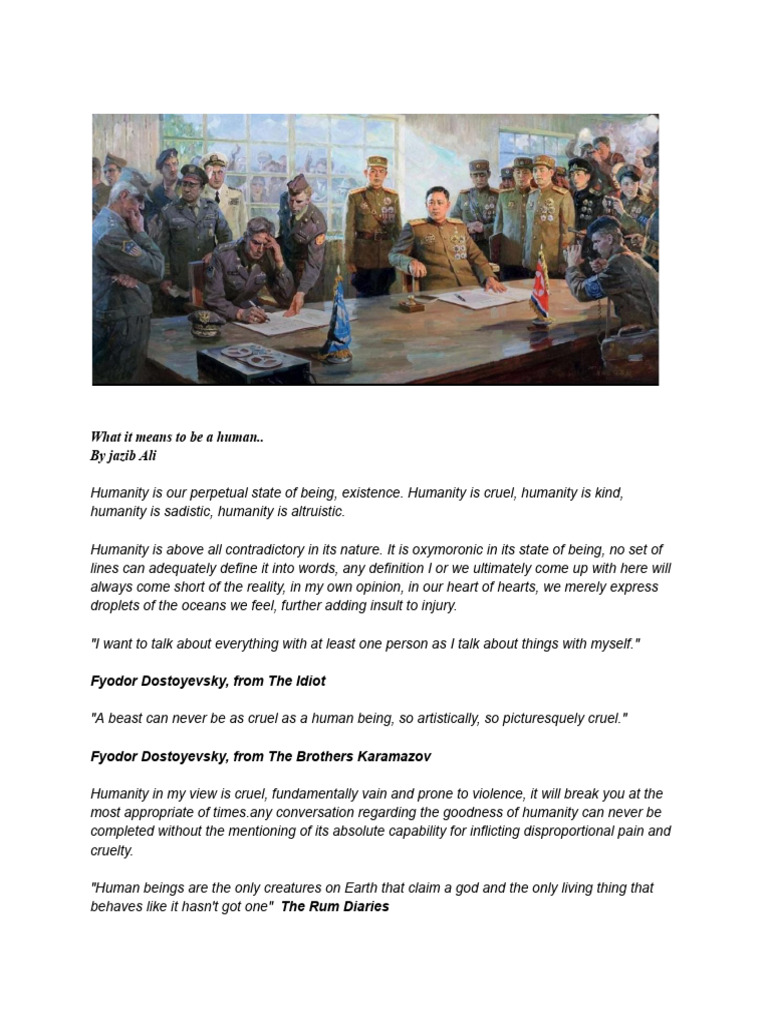 What It Means To Be A Human.. | PDF