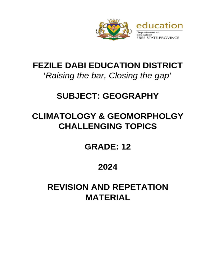 Grade 12 Climatology Revision Guide | PDF | Cyclone | Tropical Cyclones
