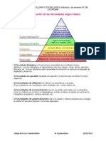 La Clasificación de Las Necesidades Según Maslow