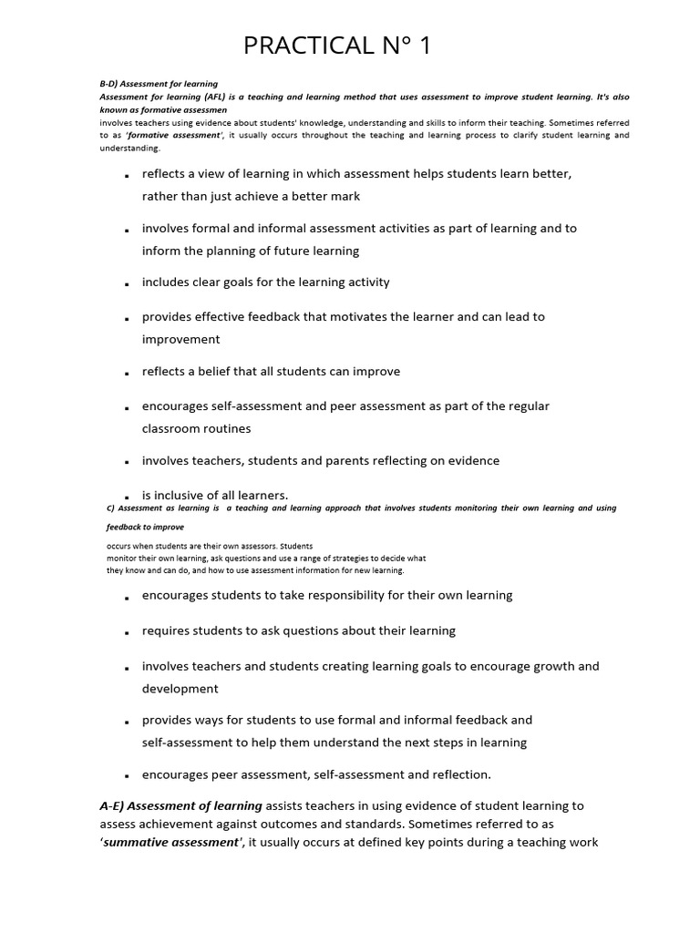 Understanding Assessment for Learning | PDF | Educational Assessment ...