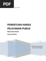 Penentuan Harga Pelayanan Publik