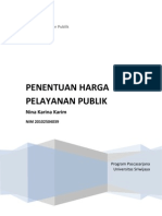 Penentuan Harga Pelayanan Publik