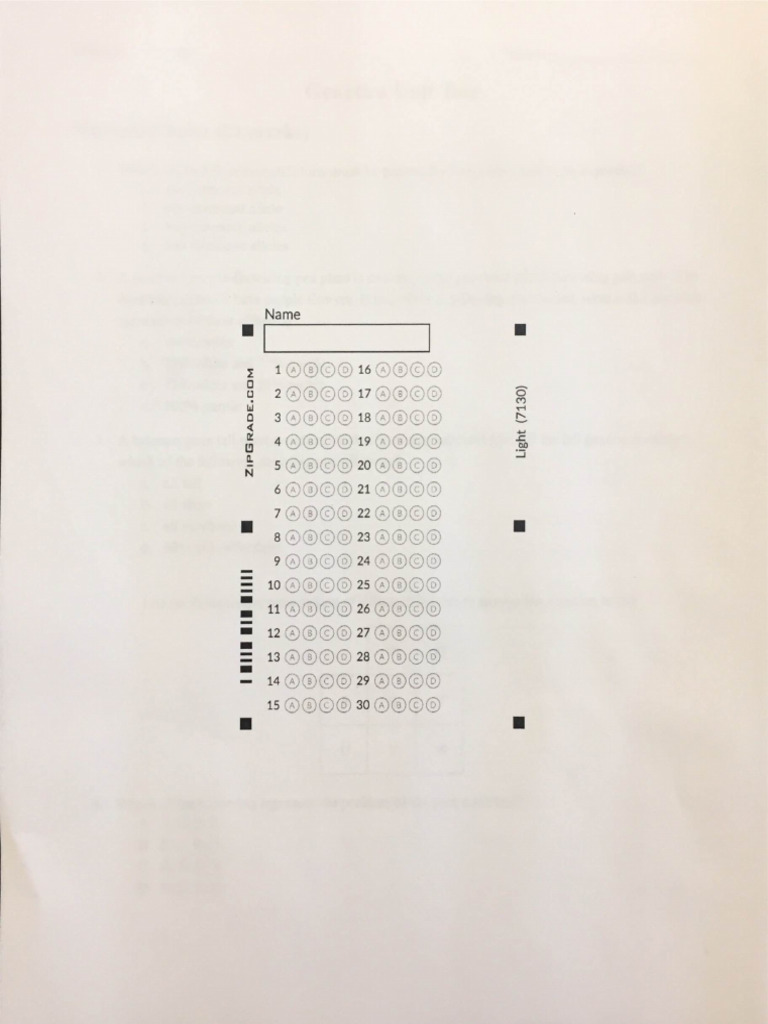 Genetics Practice Test With Answers Pdf