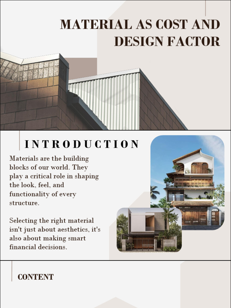 Cost and Design: Material Selection Guide | PDF | Sustainability | Concrete