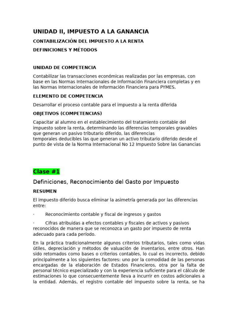 Contabilización del Impuesto a la Renta | PDF | Contabilidad | normas ...