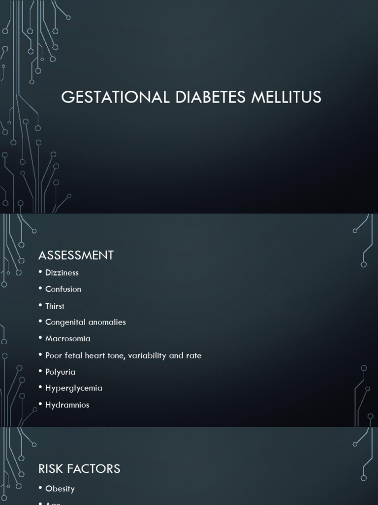 Gestational Diabetes Assessment & Management | PDF