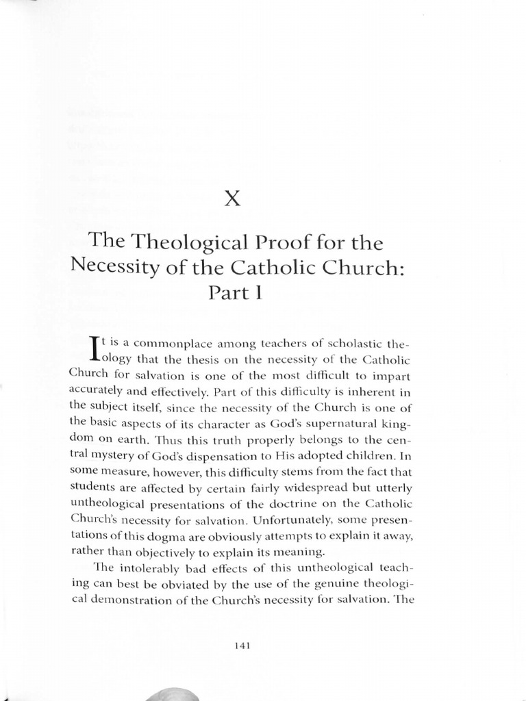 Necessity of the Catholic Church Explained | PDF | Grace In ...