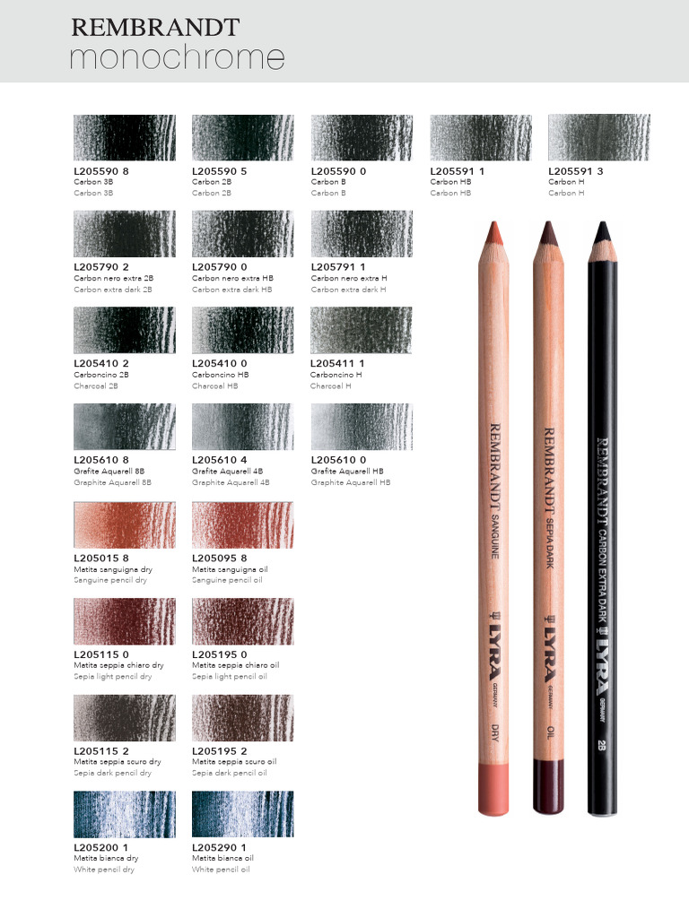 Lyra_Rembrandt_Monochrome_Color_Chart | PDF