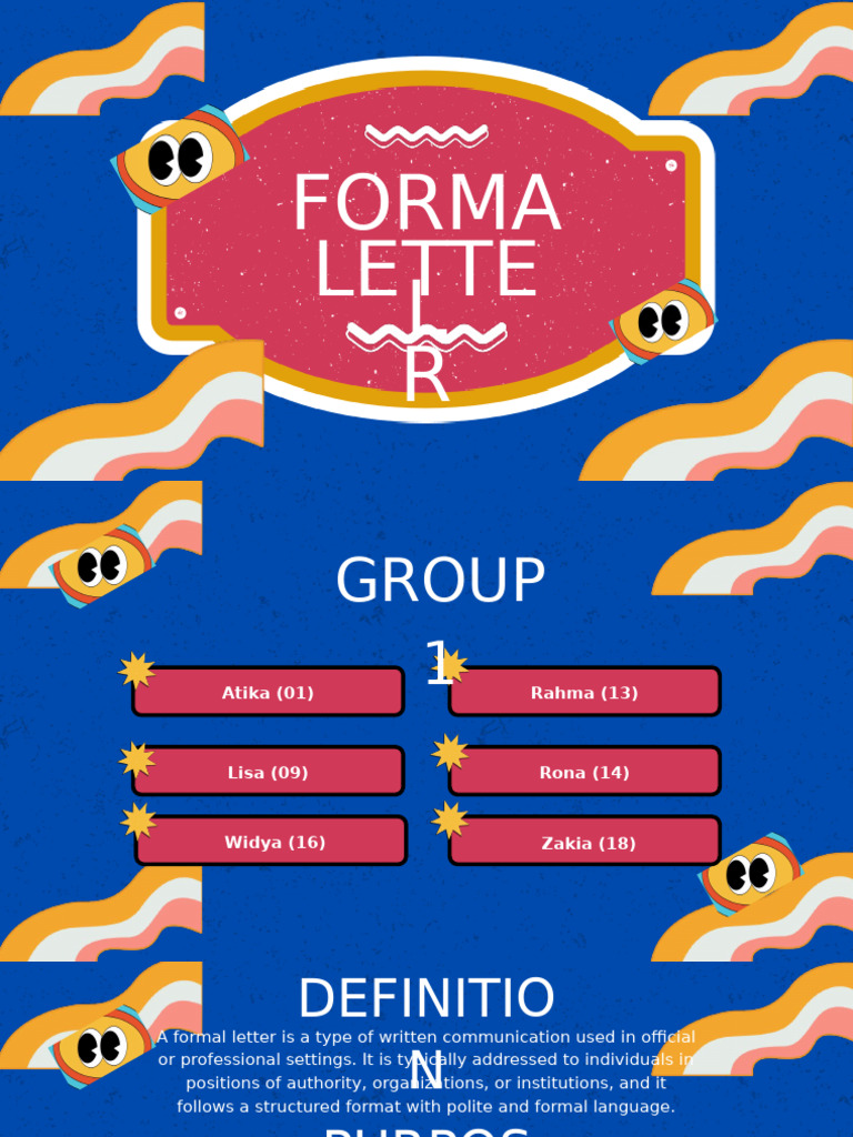 Formal Letter Structure and Purpose | PDF