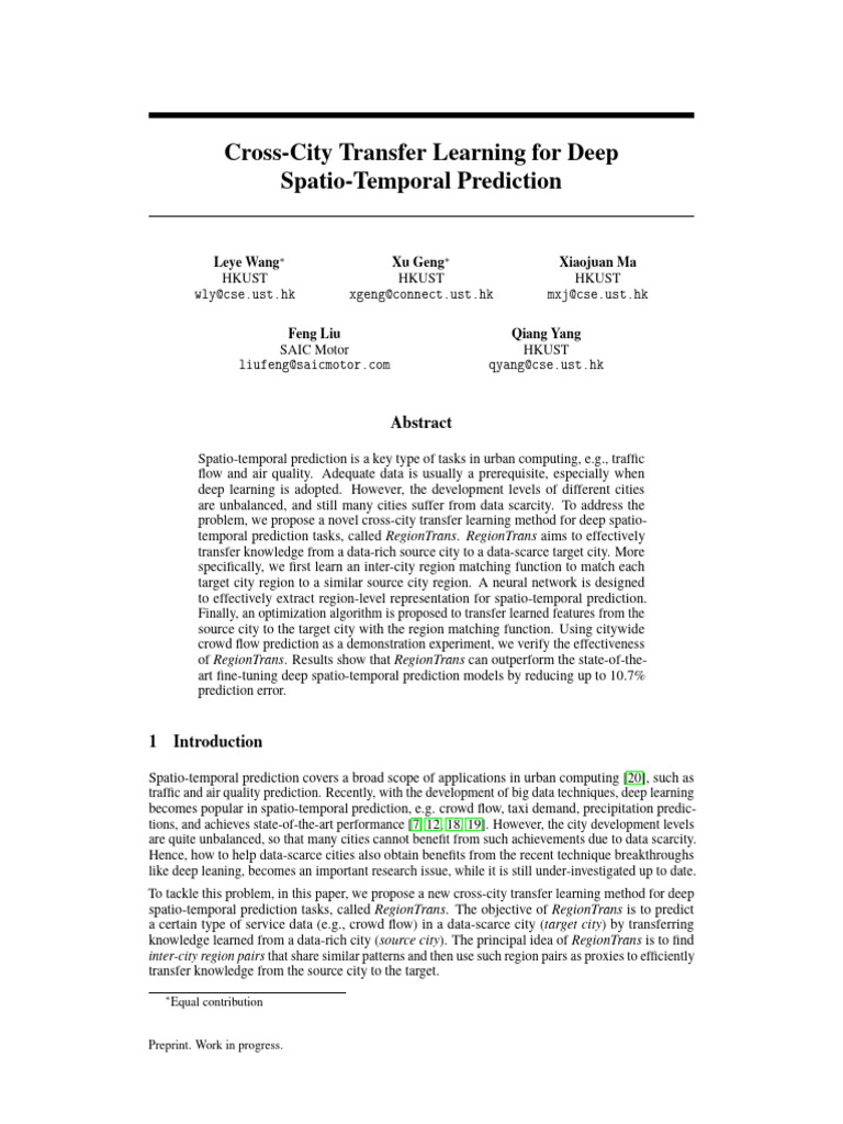 Cross-City Transfer Learning For Deep | PDF | Deep Learning ...