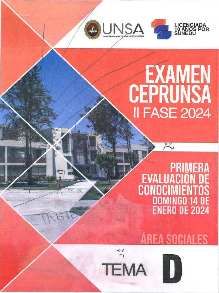Examen 2da Fase 1er Examen Sociales | PDF