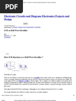 SCR As Half Wave Rectifier - Electronic Circuits and Diagram-Electronics Projects and Design