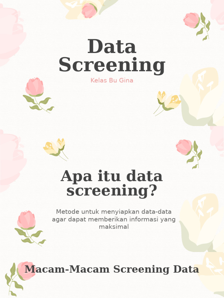 Metode Screening Data dan Outlier | PDF