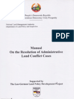 Manual On The Resolution of Administrative Land Conflict Cases